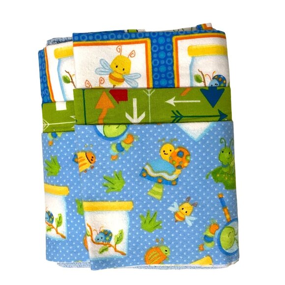 Henry Glass Kids Whimsical Fabric Remnant Mixed Lot of 4 Pieces Childrens Sewing - Picture 2 of 7